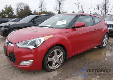 2012 Hyundai Veloster Base W/Red/Black from USA, damaged, VIN KMHTC6AD9CU070372